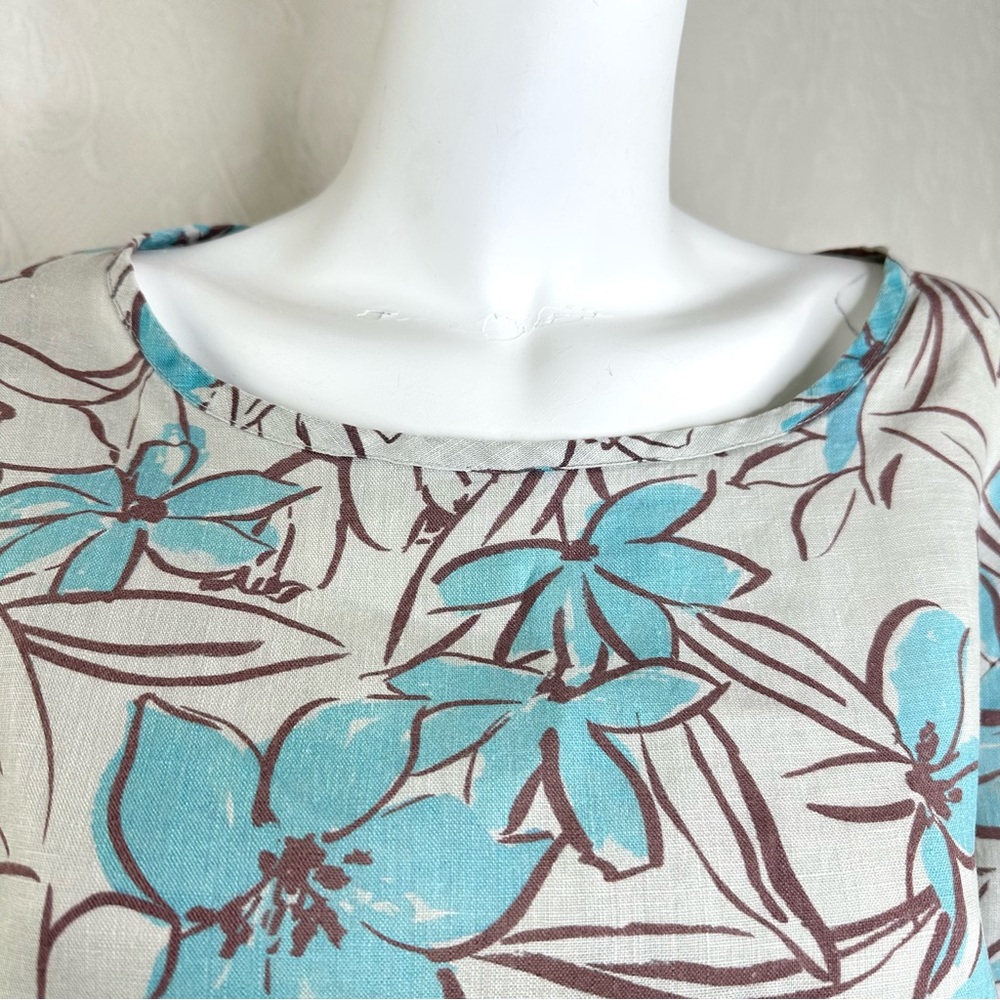 Cut Loose Floral Splash Linen Floral Top - Picture 2 of 10